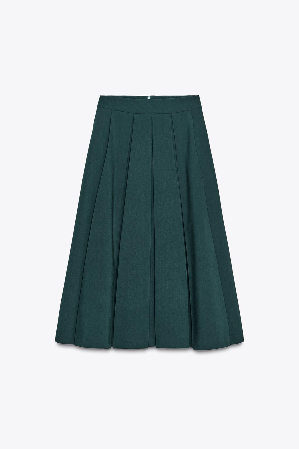 PLEATED MIDI SKIRT