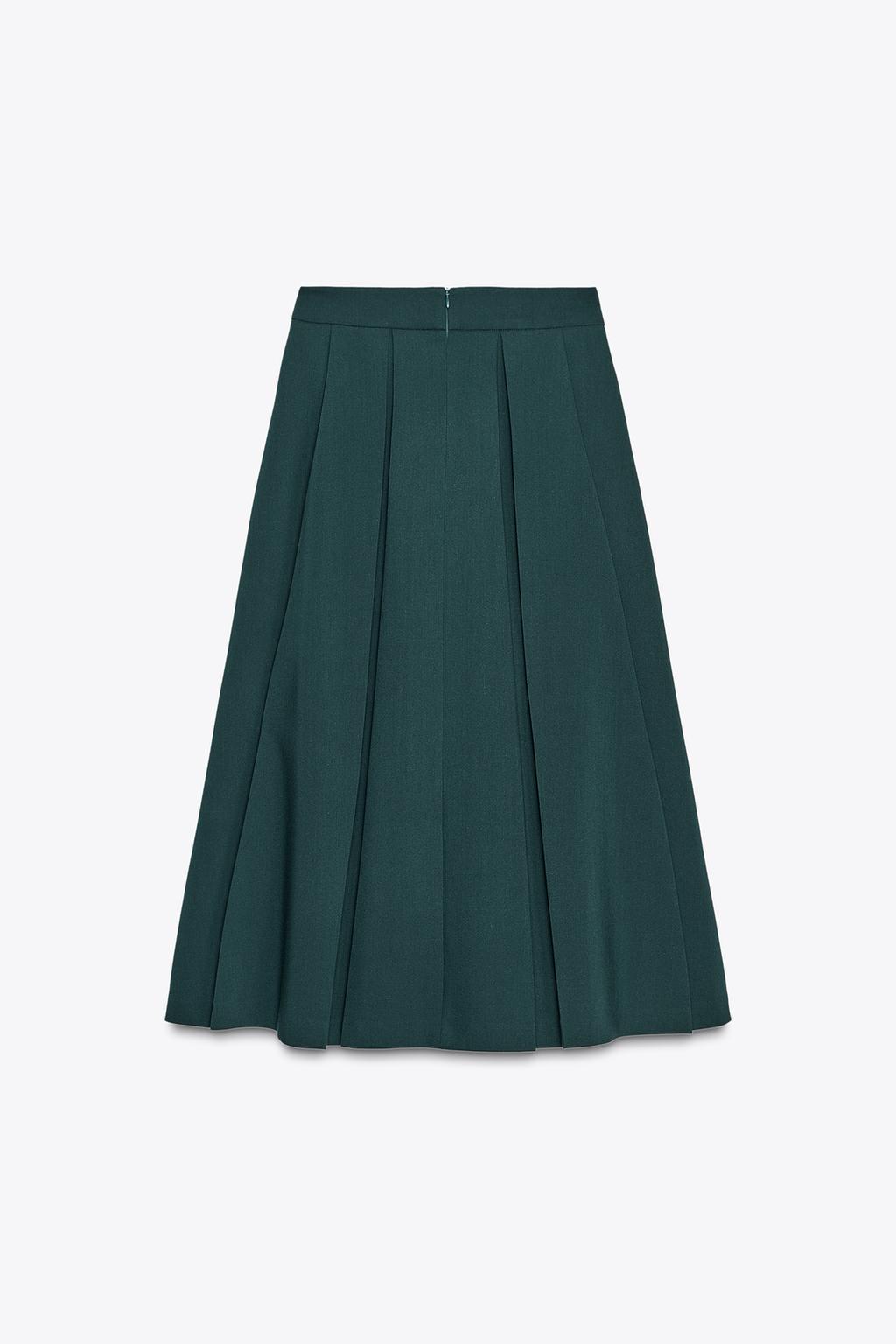 PLEATED MIDI SKIRT