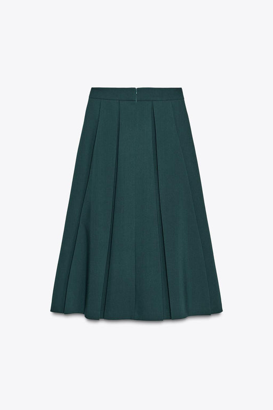 PLEATED MIDI SKIRT