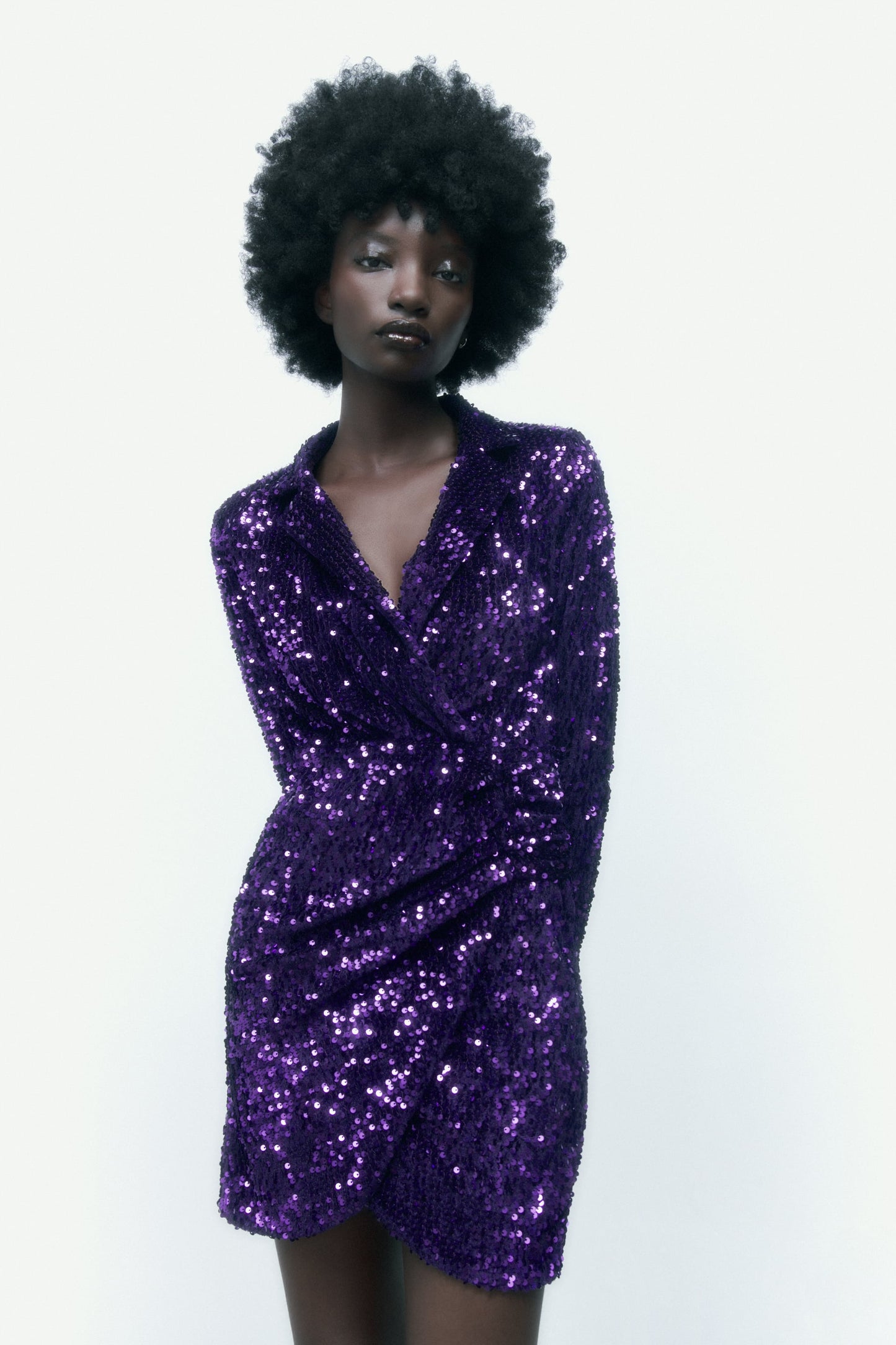 ROBE BLAZER COURTE À SEQUINS