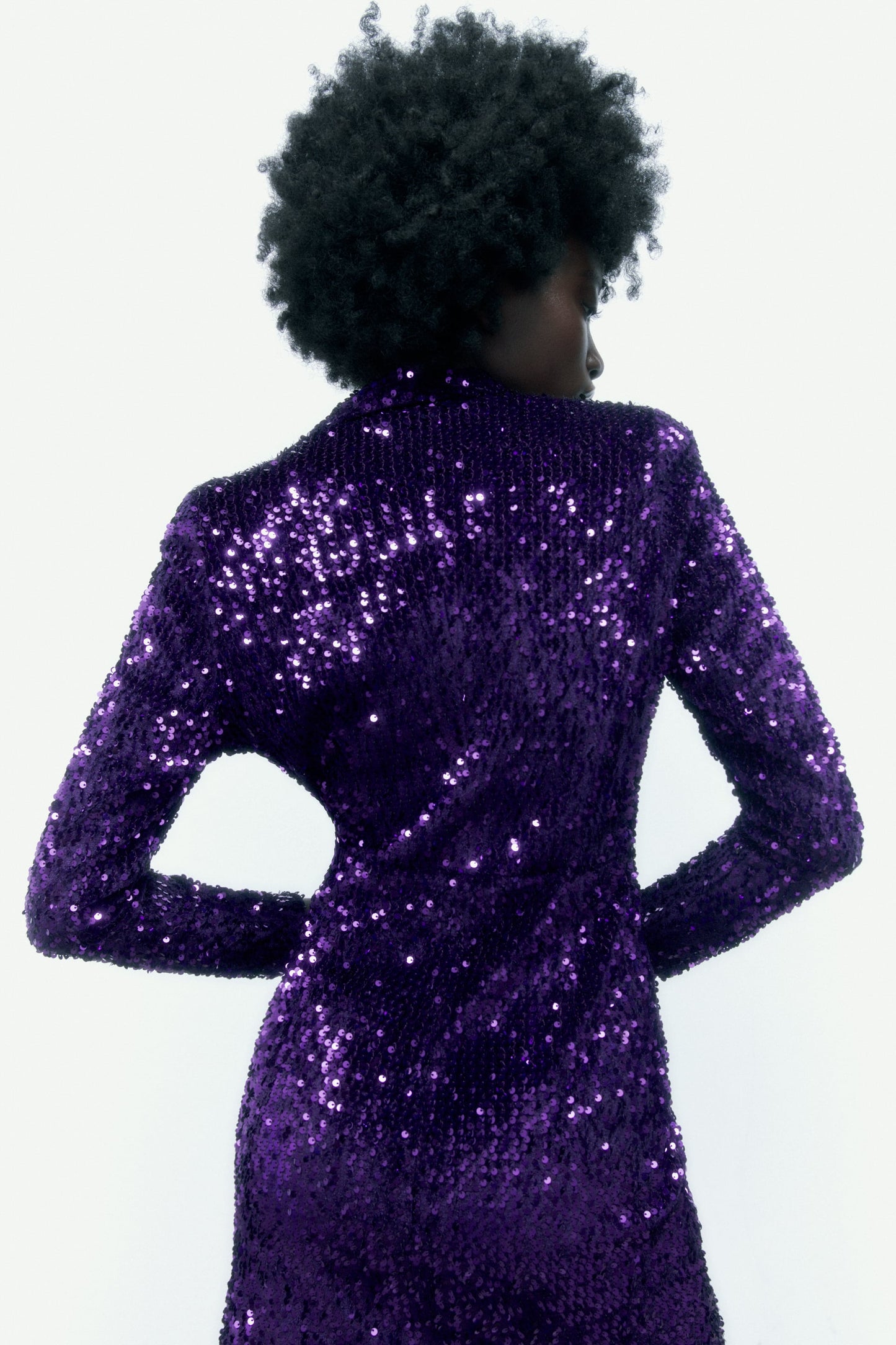 ROBE BLAZER COURTE À SEQUINS