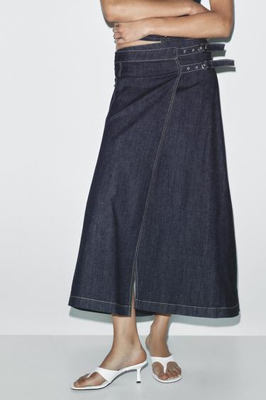 JUPE Z1975 CROISÉE EN JEAN