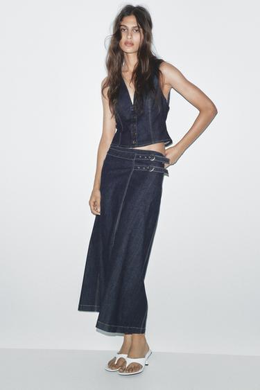 JUPE Z1975 CROISÉE EN JEAN