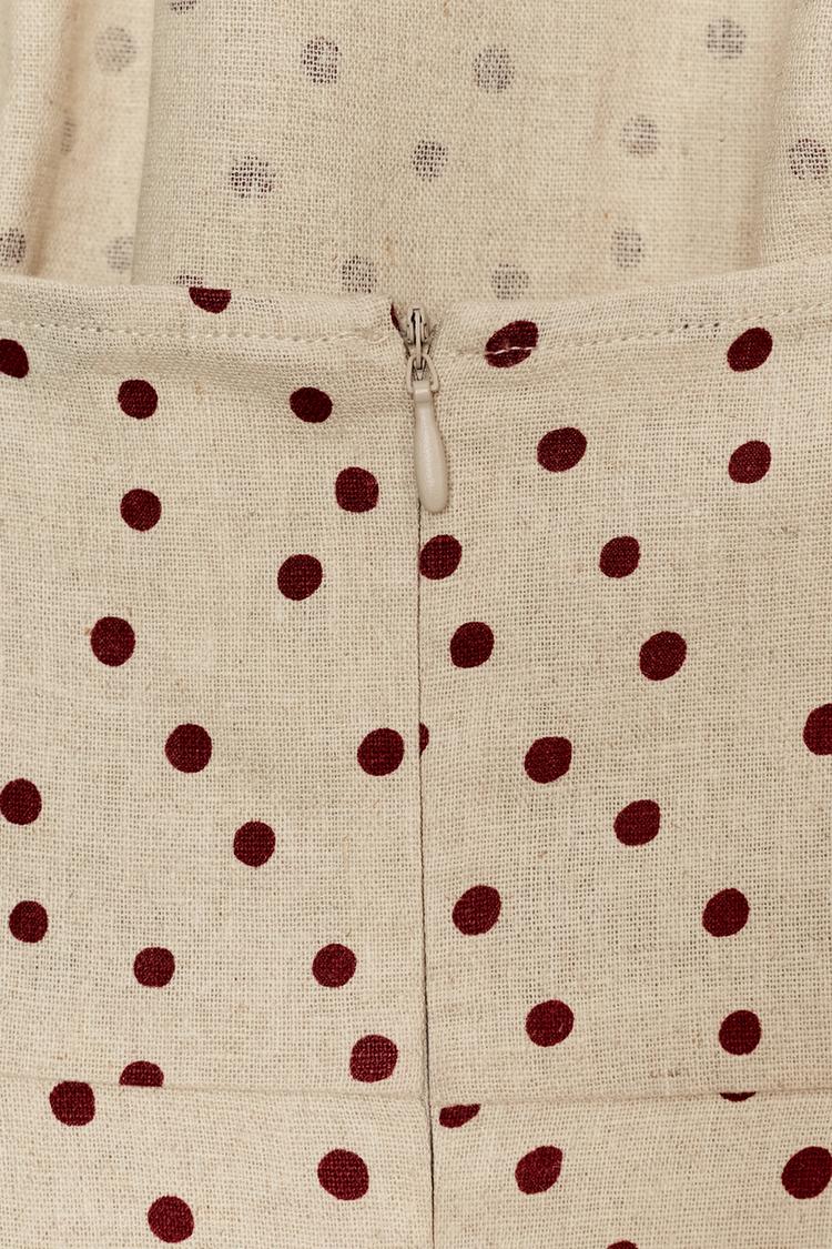 TOP À POIS ET LIN EFFET BALLON
