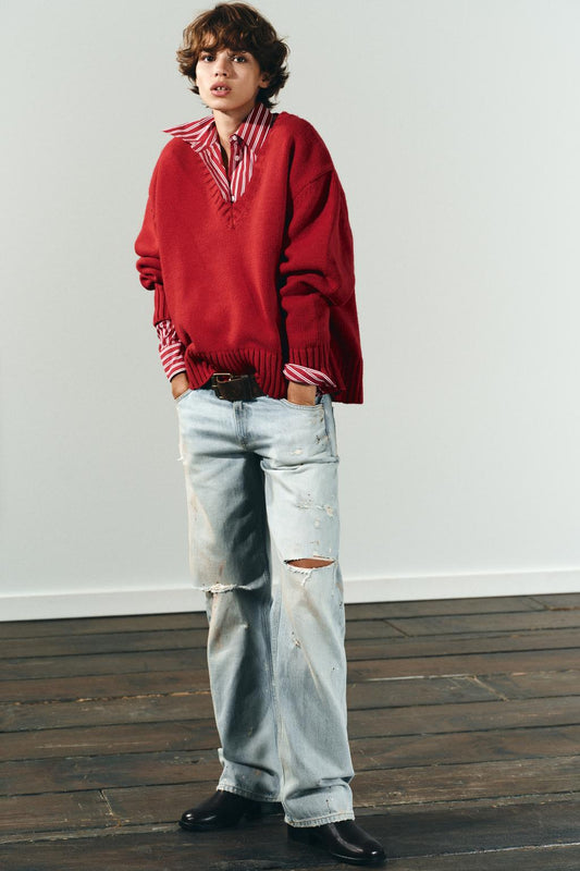 CHEMISE OVERSIZE EN POPELINE RAYÉE