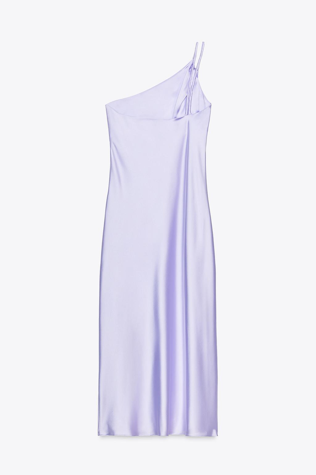 ASYMMETRIC SATIN DRESS