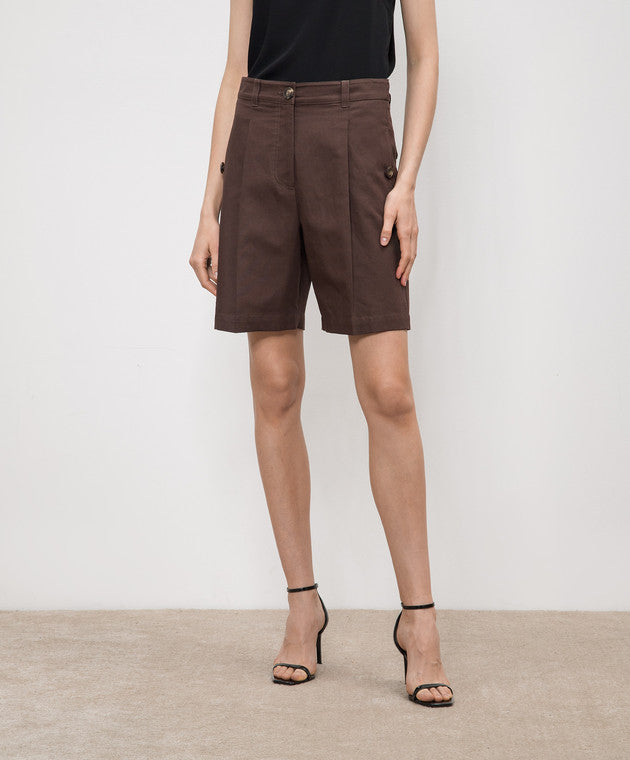 SHORT EN COTON ET LIN