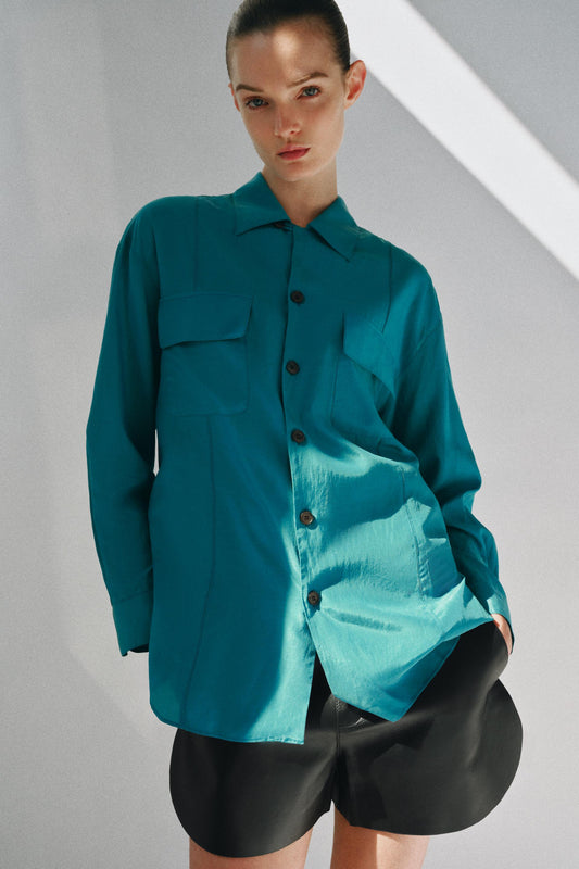 ZW COLLECTION FLUID SHIRT WITH POCKETS