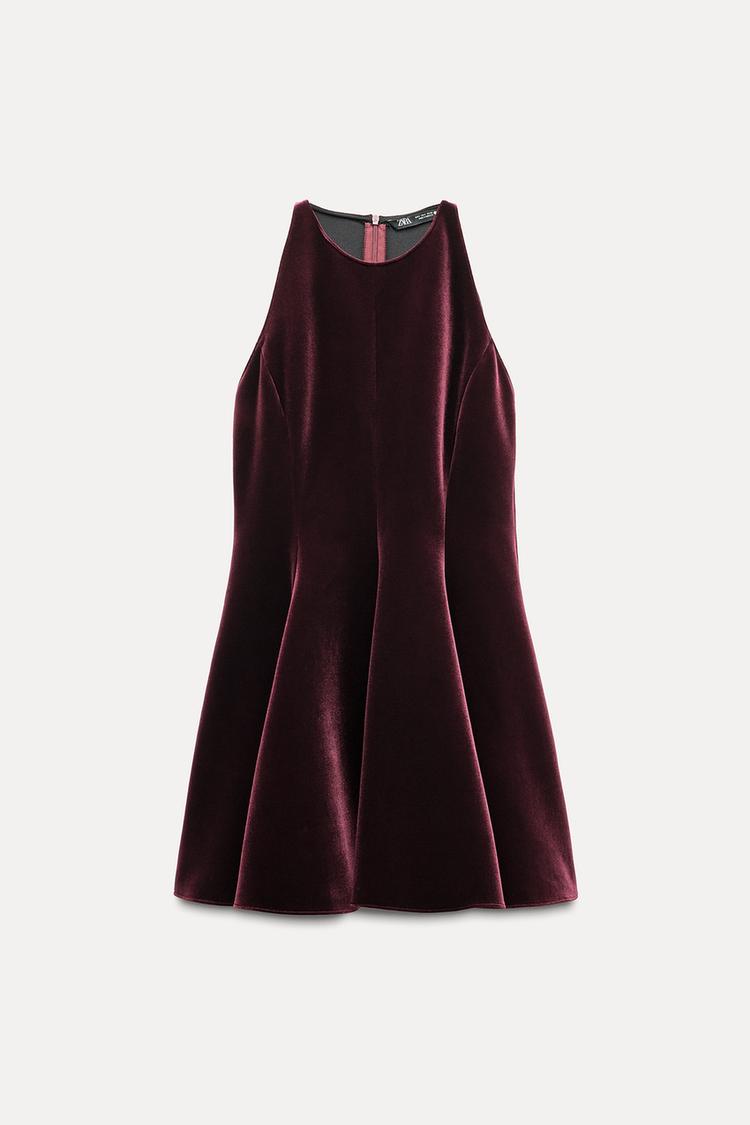 ROBE EN VELOURS À GODETS ZW