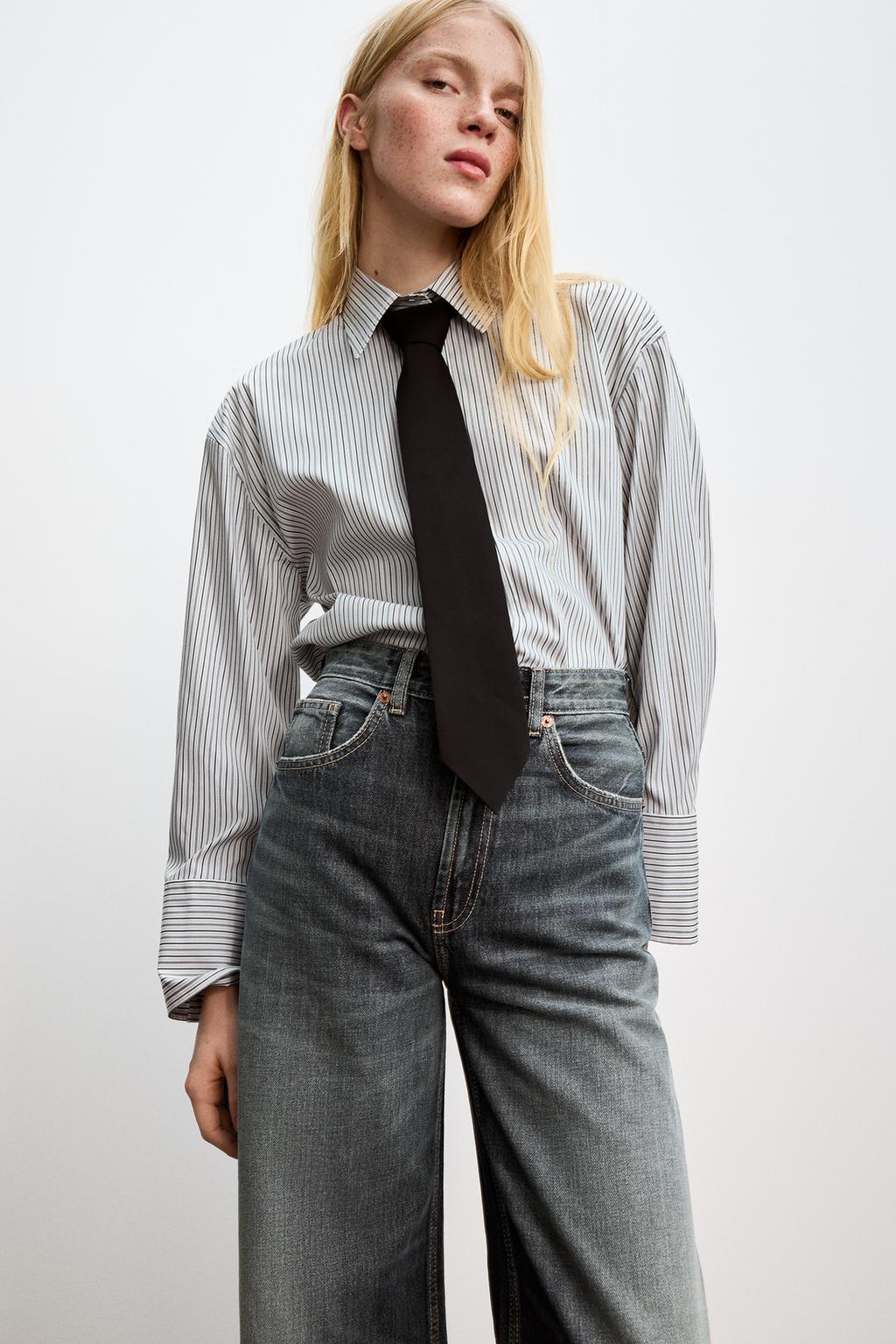 CHEMISE EN POPELINE AVEC CRAVATE