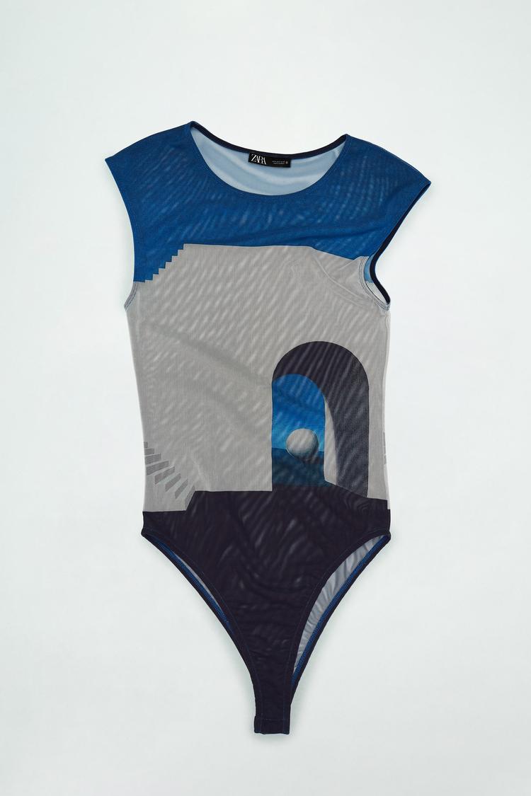 BODY TULLE IMPRIMÉ MAGRITTE