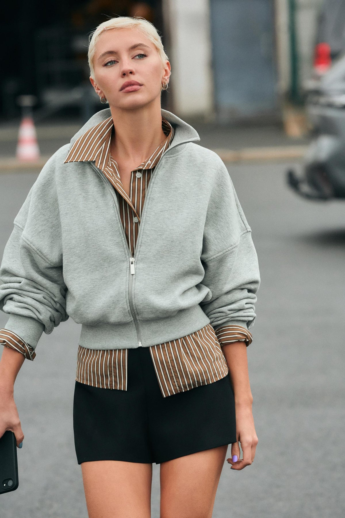 CHEMISE OVERSIZE EN POPELINE À RAYURES