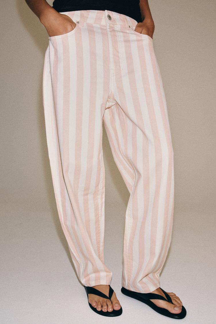 JEAN ZW COLLECTION TAPERED TAILLE NORMALE À RAYURES