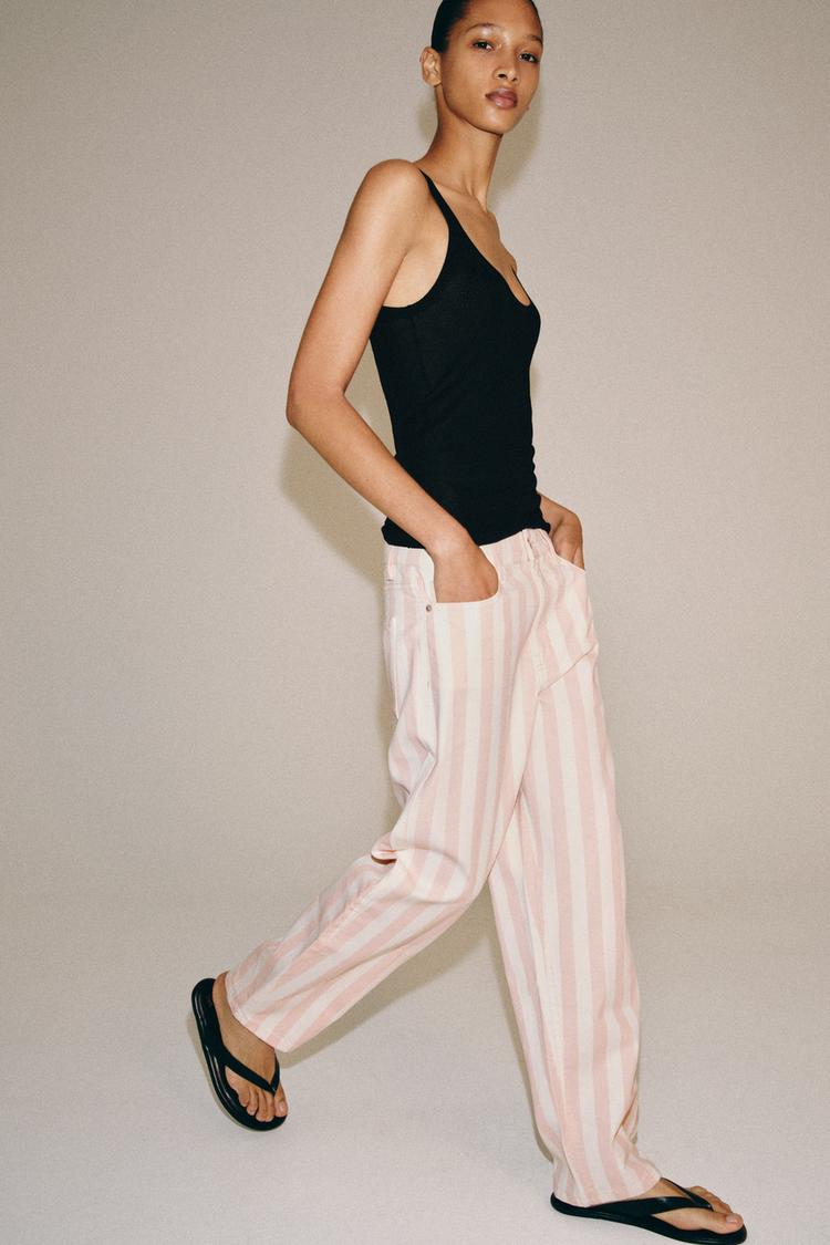 JEAN ZW COLLECTION TAPERED TAILLE NORMALE À RAYURES