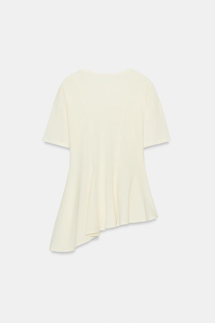 T-SHIRT EN MATIÈRES VARIÉES AVEC DENTELLE