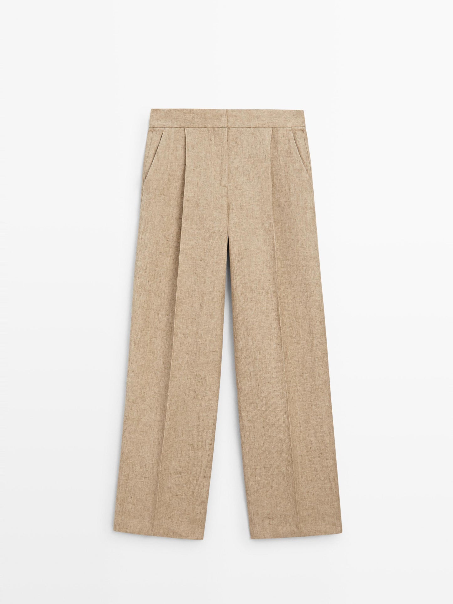 PANTALON FLUIDE À DÉTAIL PINCES LIN