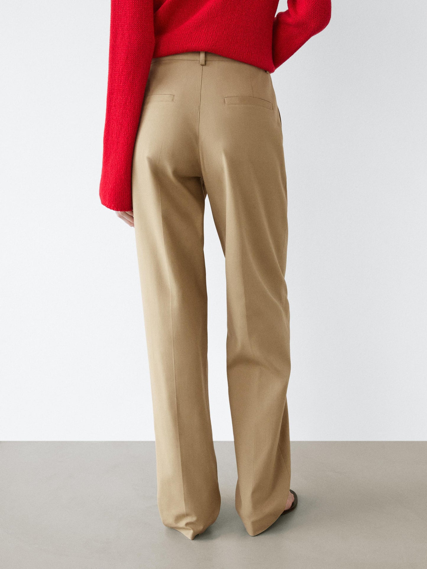 Pantalon droit plissé