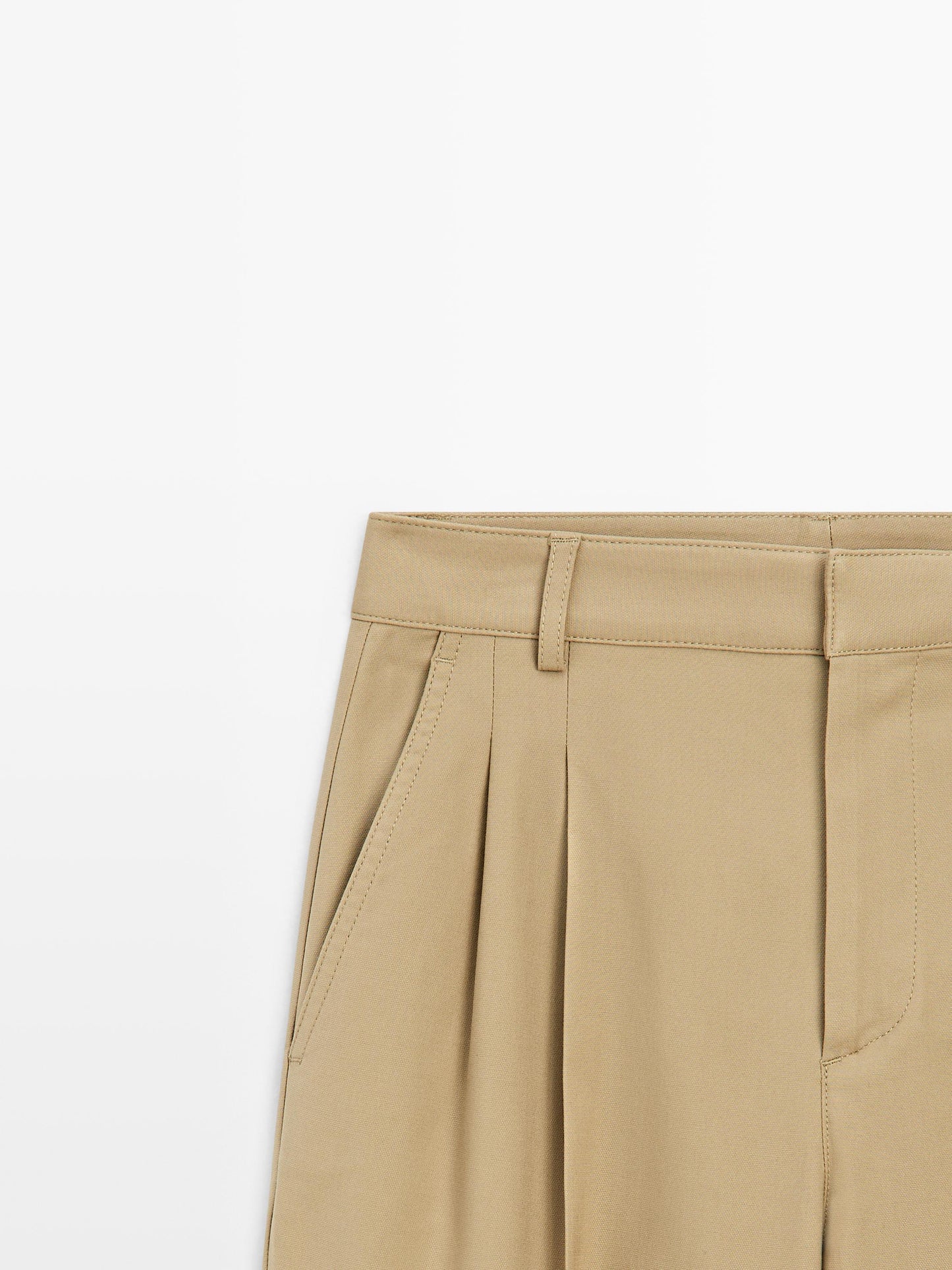 Pantalon droit plissé