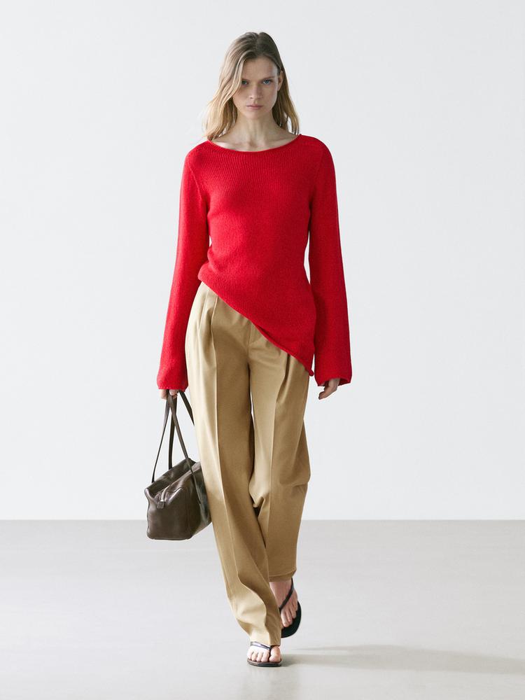 SANDALE PLATE CUIR