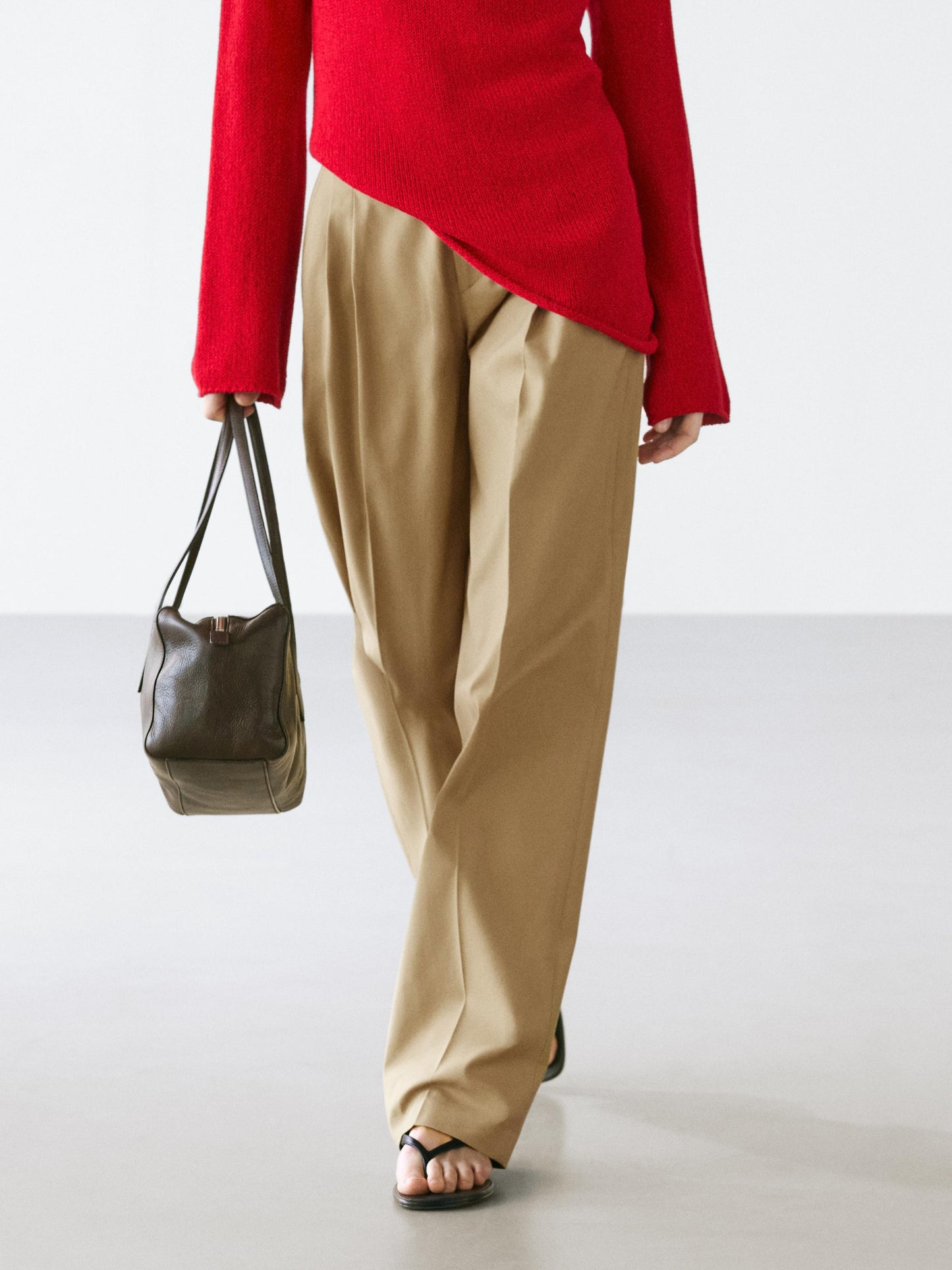 Pantalon droit plissé