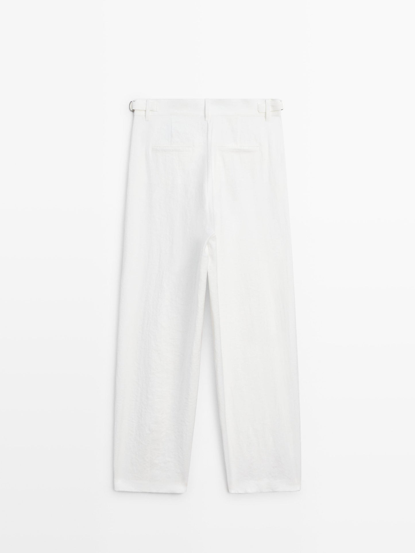 ENSEMBLE VESTE SANS MANCHES CROISÉE À NOUER  100 % LIN | PANTALON FLUIDE À BOUCLES