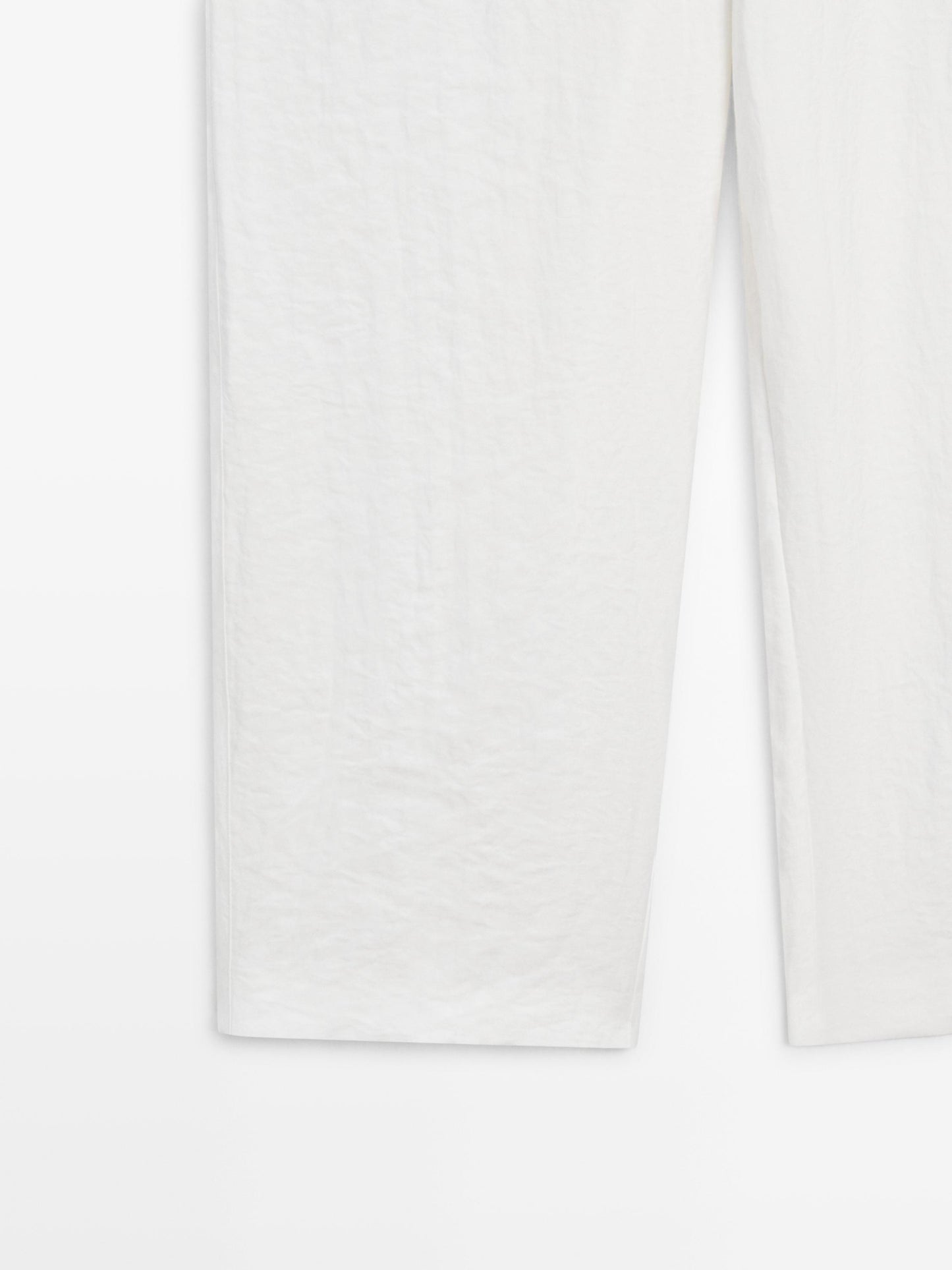 ENSEMBLE VESTE SANS MANCHES CROISÉE À NOUER  100 % LIN | PANTALON FLUIDE À BOUCLES