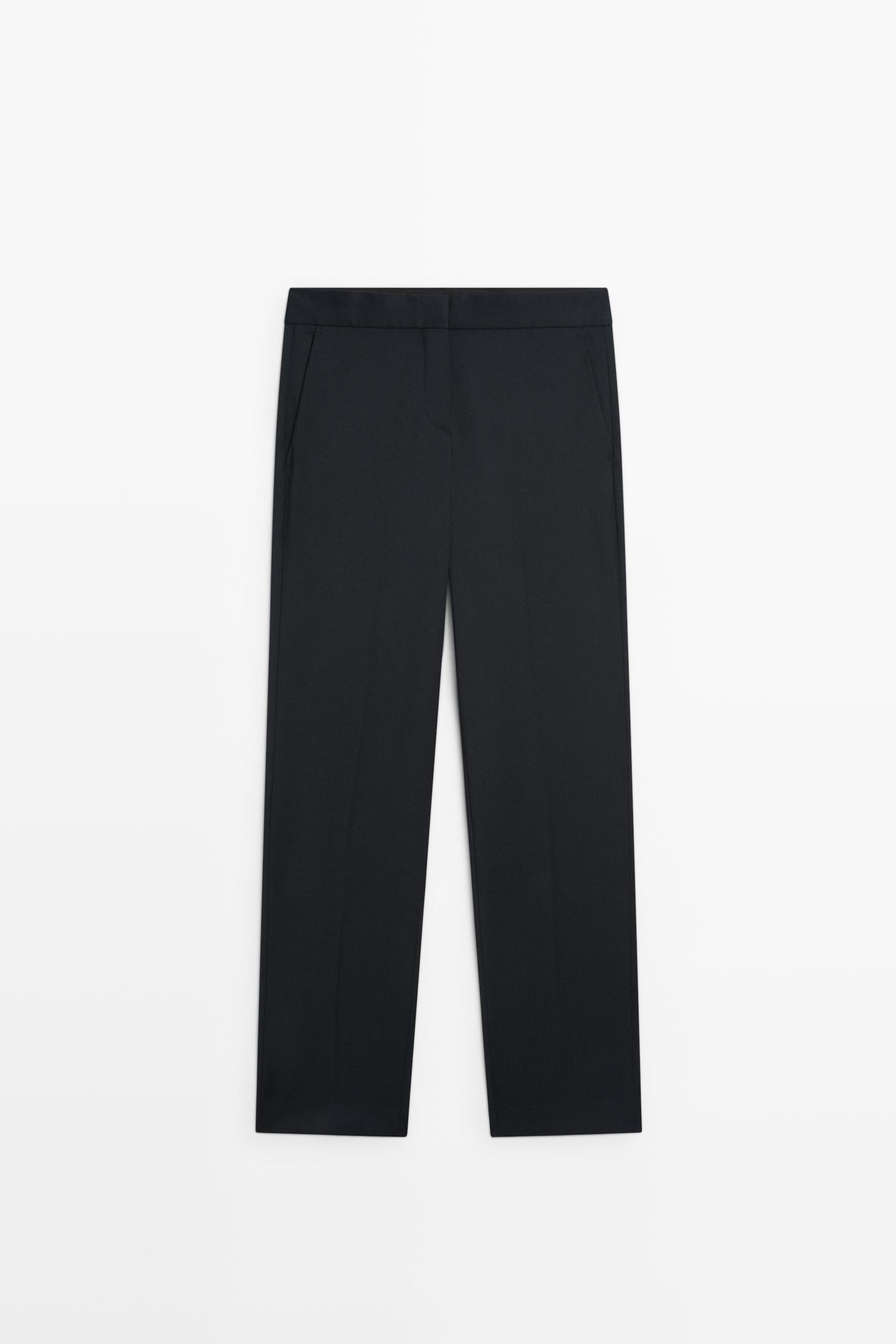 PANTALON DROIT 100 % LAINE FROIDE