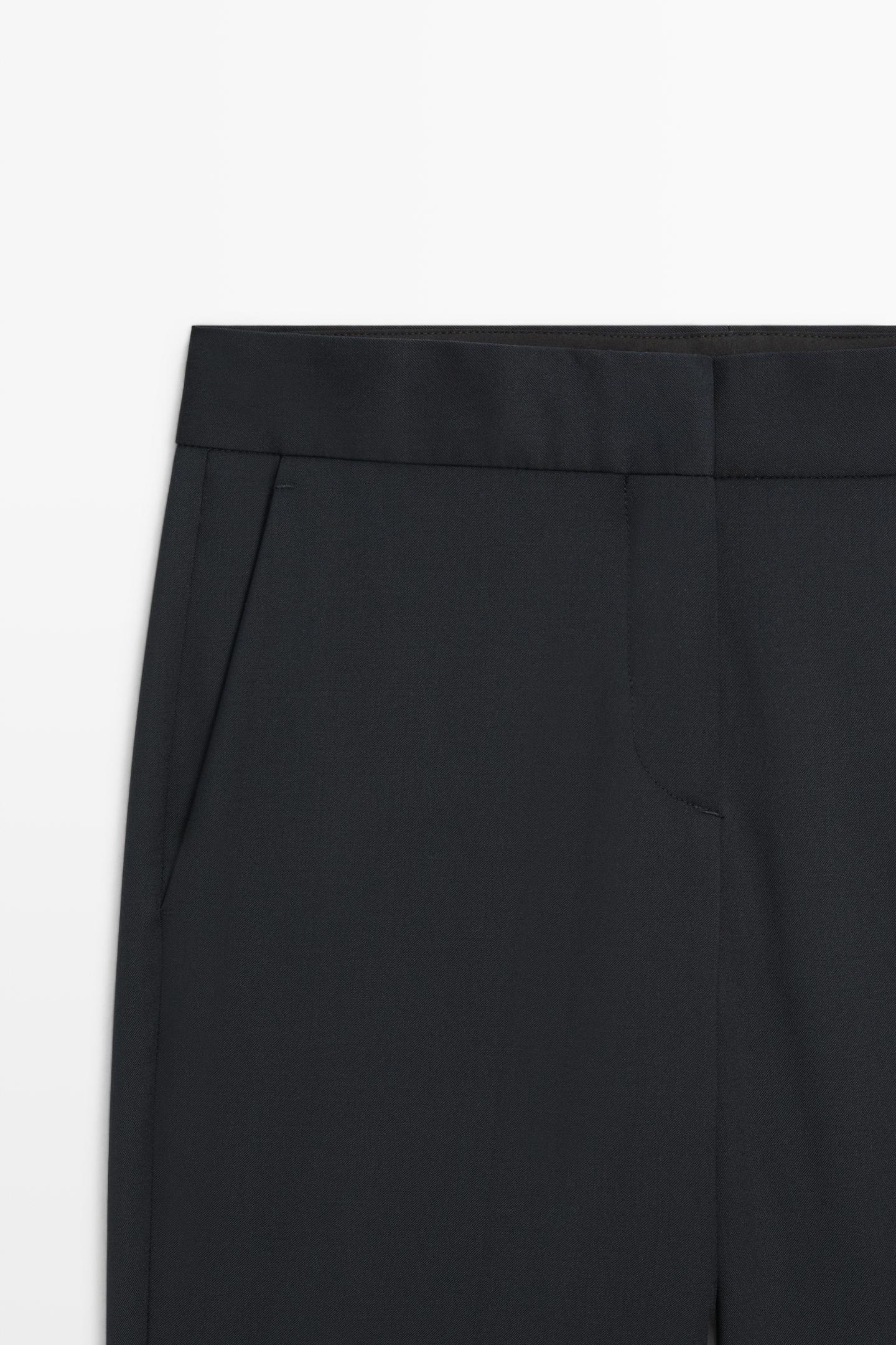 PANTALON DROIT 100 % LAINE FROIDE