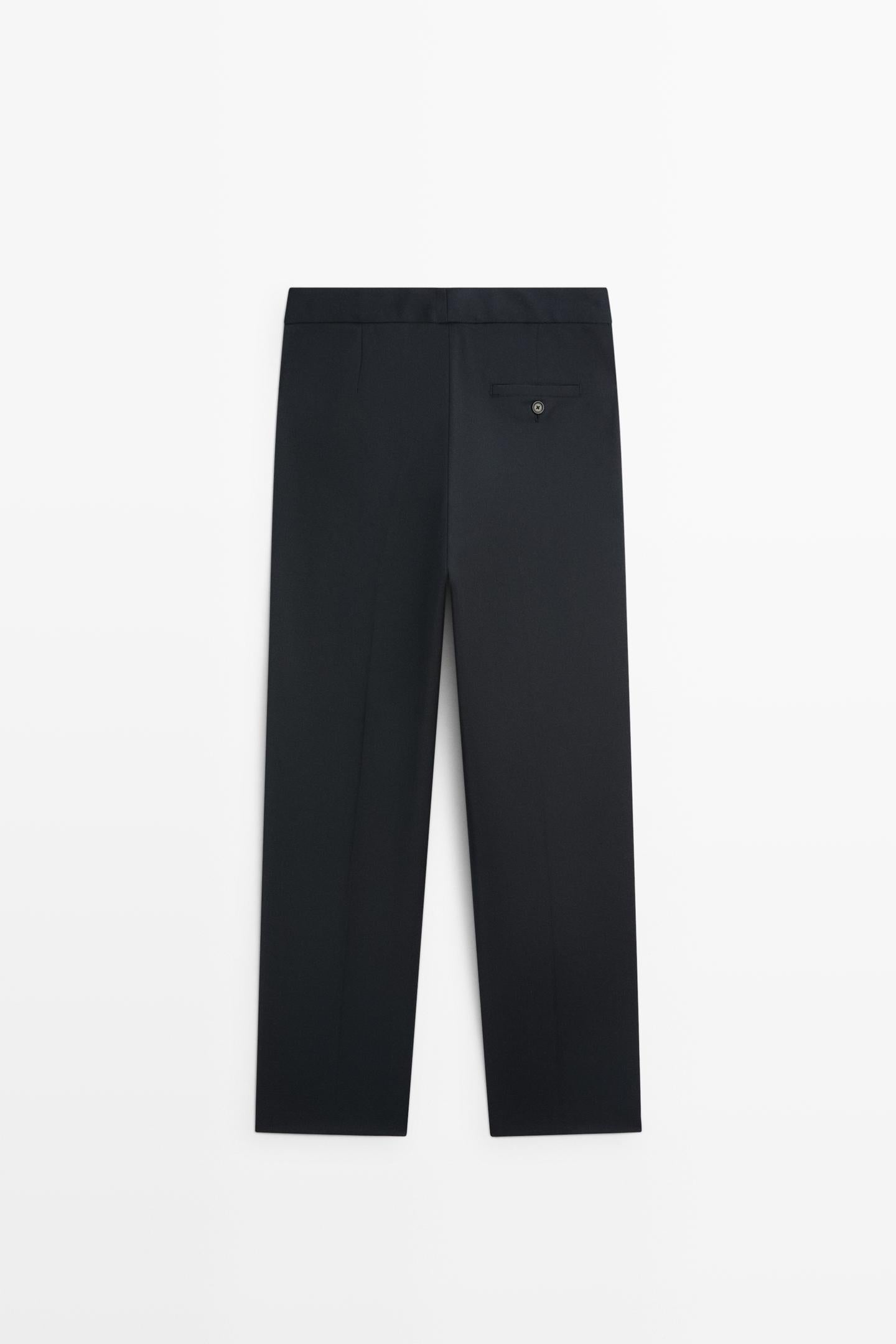 PANTALON DROIT 100 % LAINE FROIDE