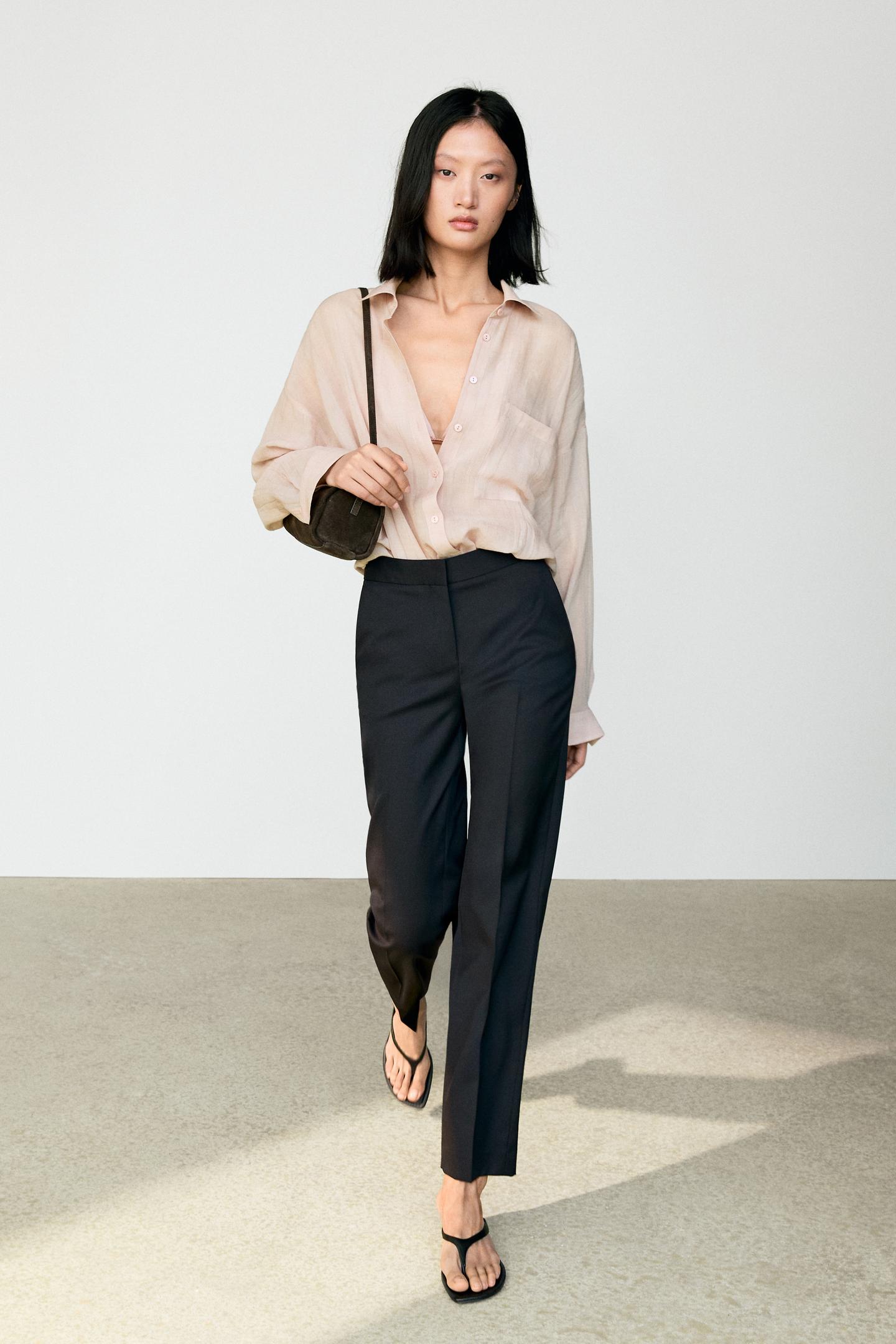 PANTALON DROIT 100 % LAINE FROIDE