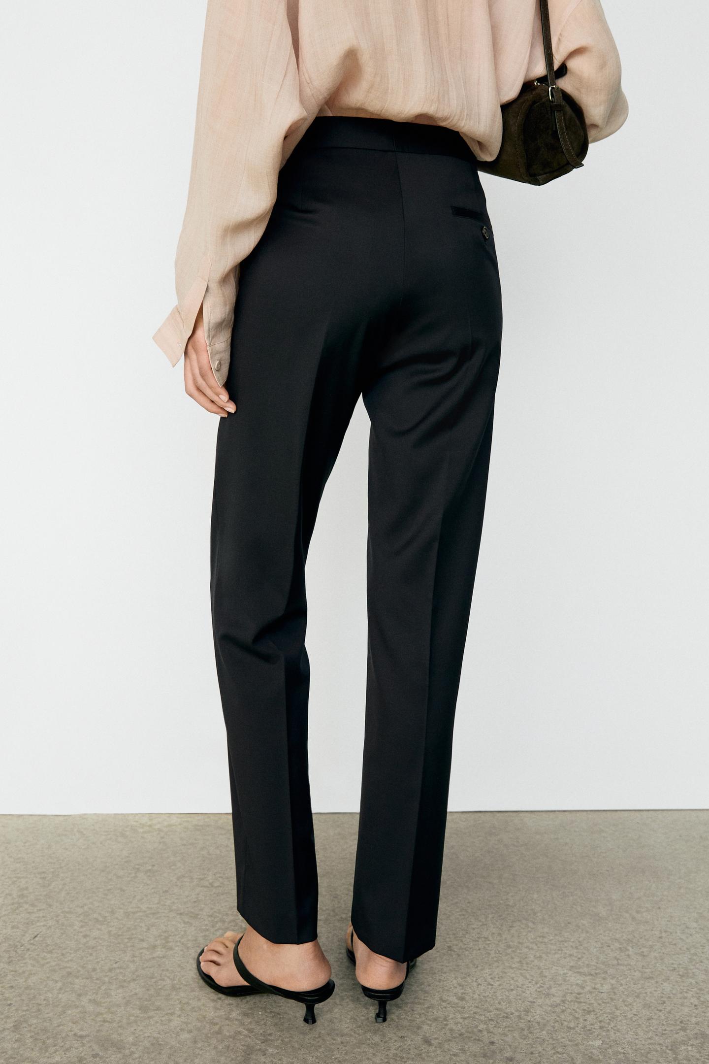 PANTALON DROIT 100 % LAINE FROIDE