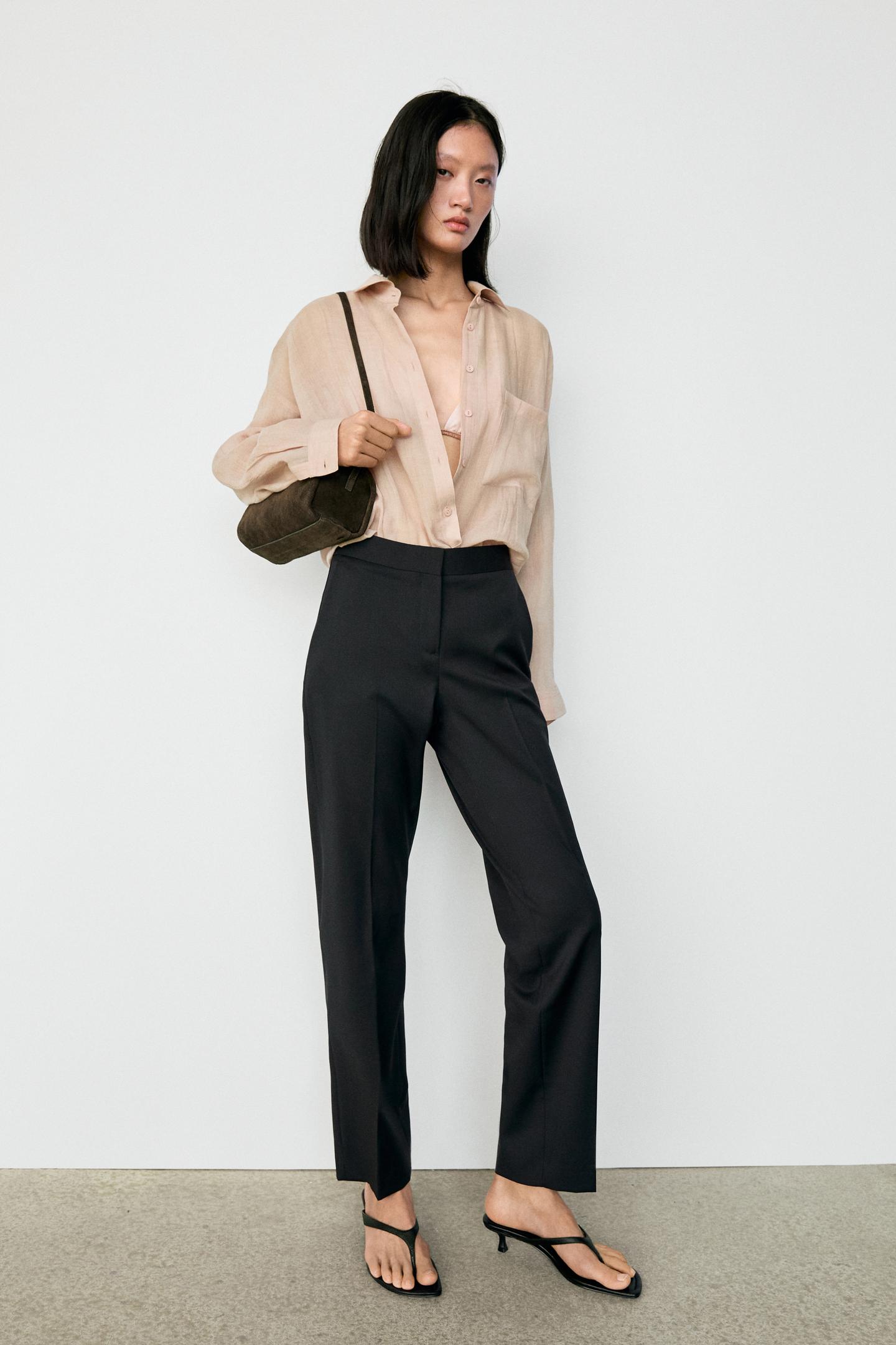 PANTALON DROIT 100 % LAINE FROIDE