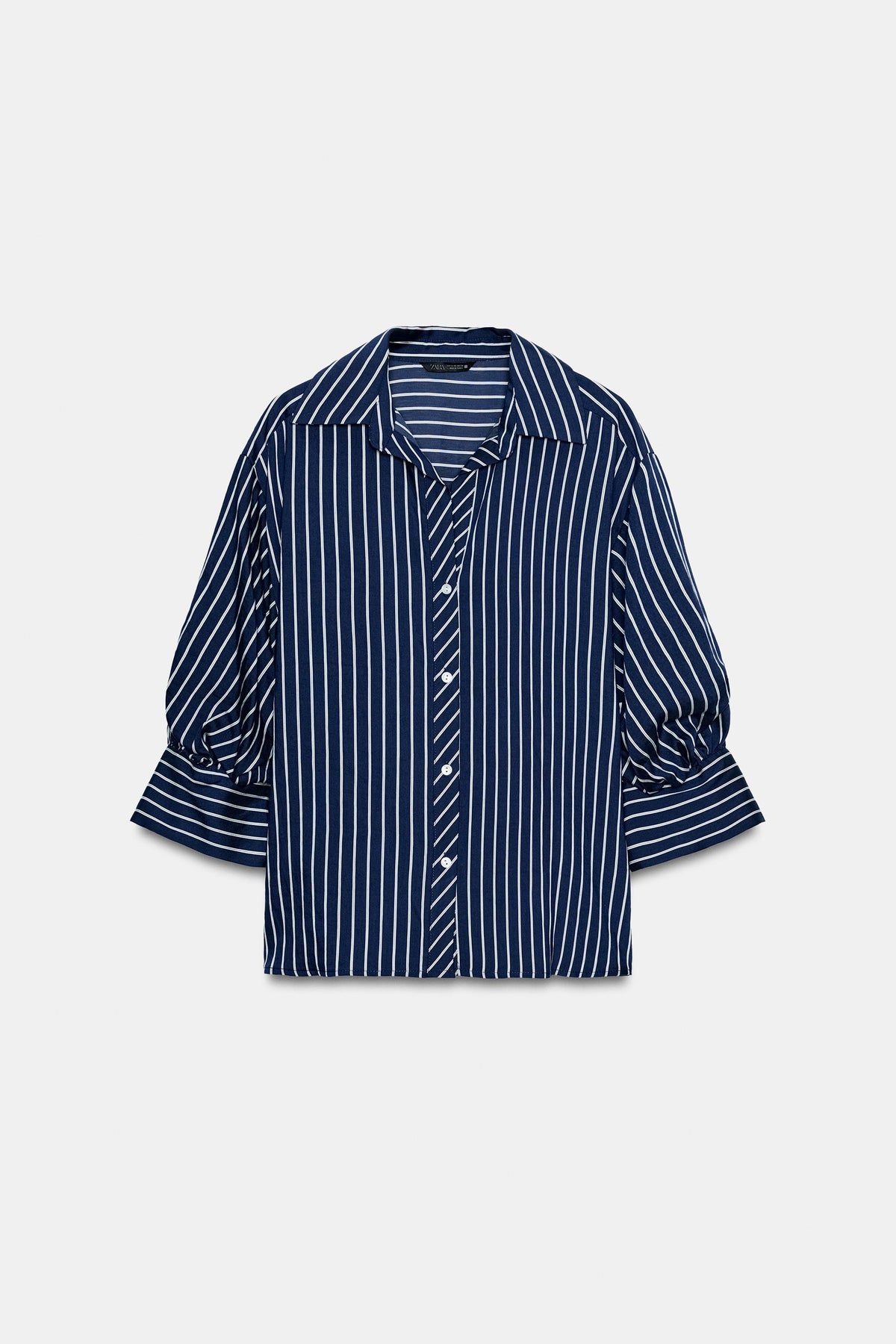 CHEMISE À RAYURES MANCHES BOUFFANTES