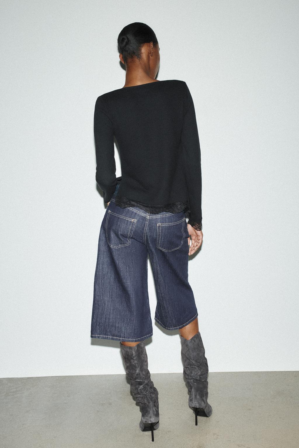 SHORT EN JEAN TRF TAILLE MI-HAUTE