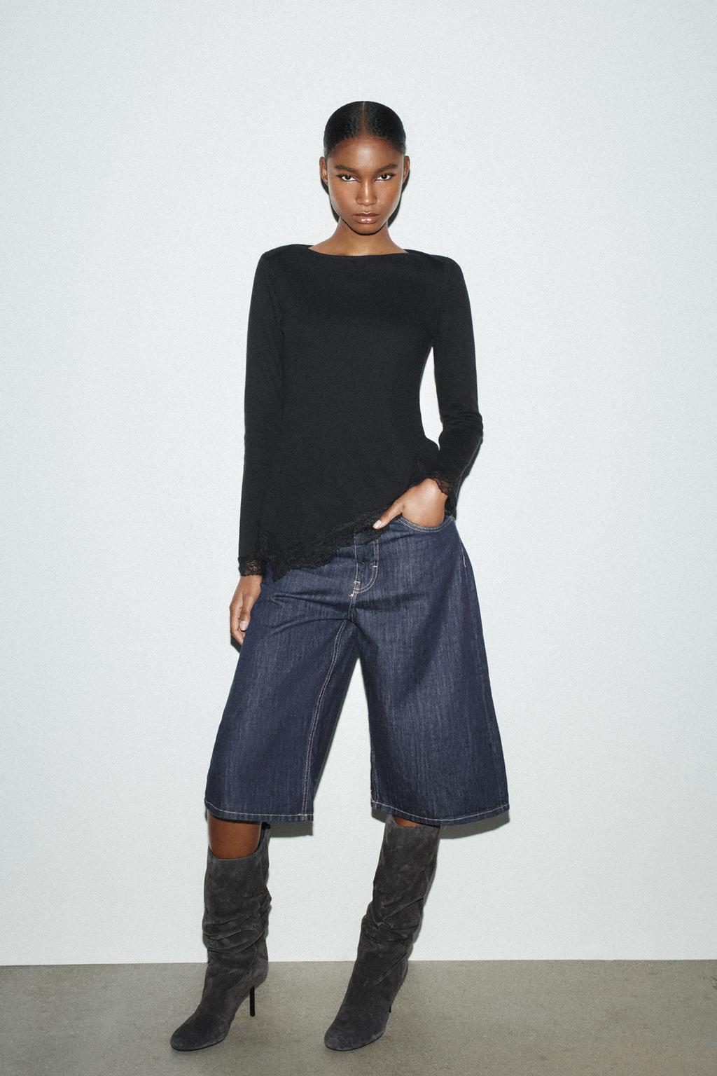 SHORT EN JEAN TRF TAILLE MI-HAUTE