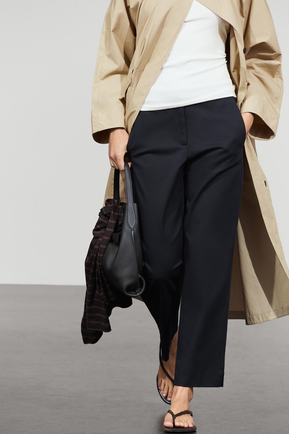 PANTALON STRAIGHT STRETCH EN DAIM