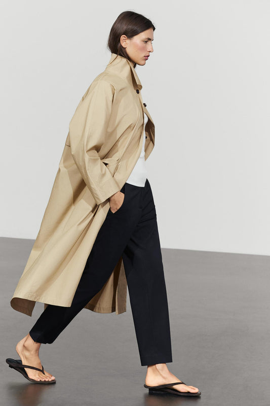 PANTALON STRAIGHT STRETCH EN DAIM
