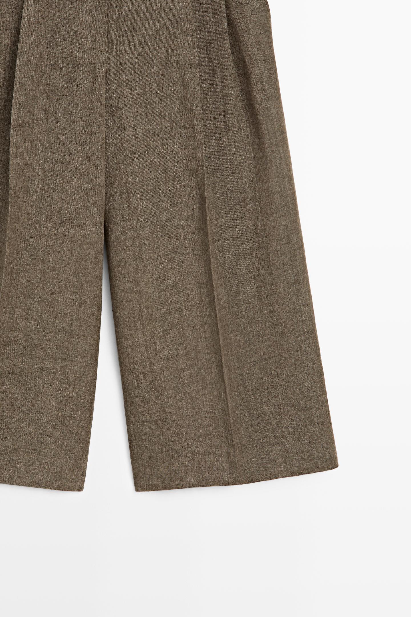 ENSEMBLE GILET | BERMUDA FLUIDE EN LIN MÉLANGÉ
