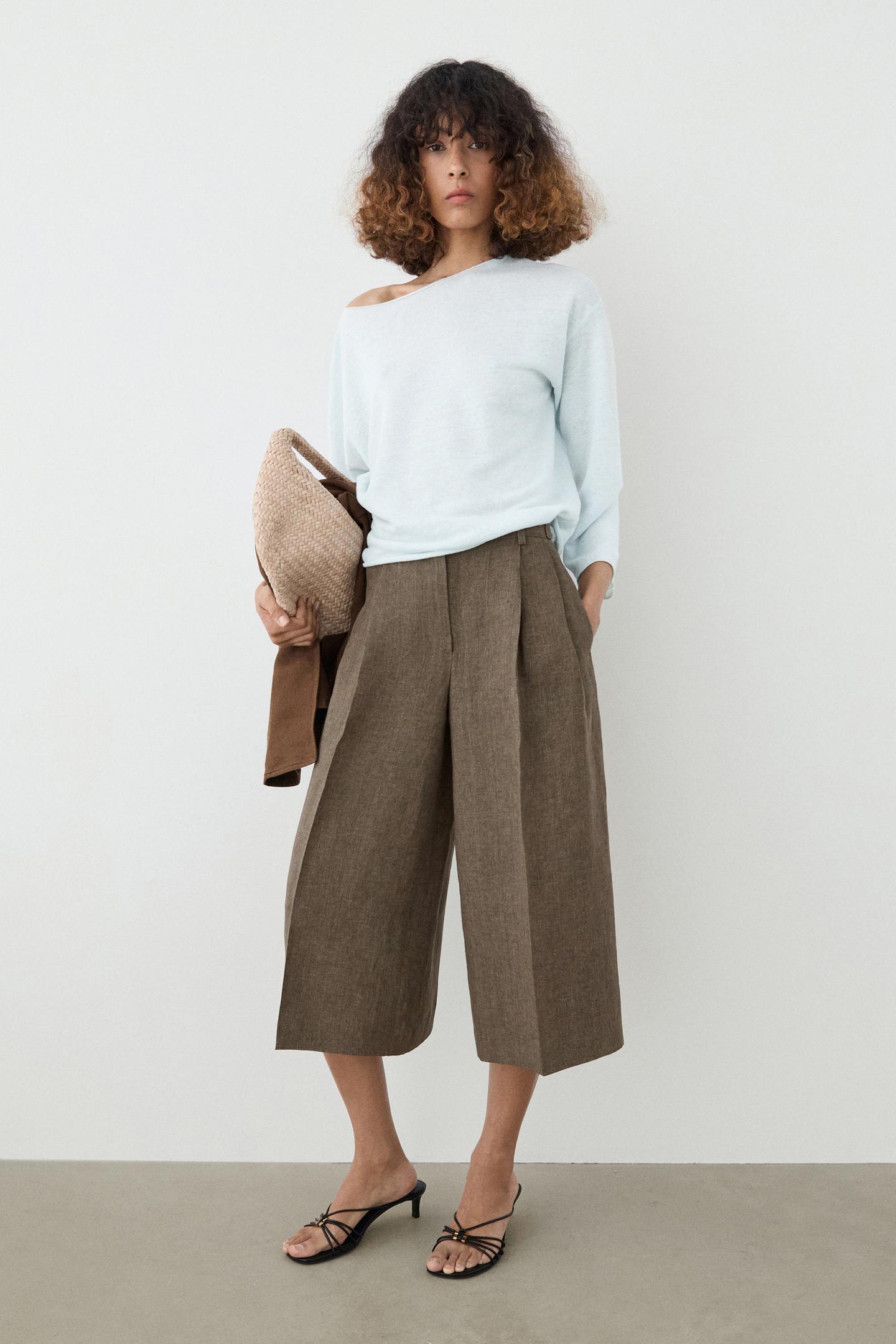 ENSEMBLE GILET | BERMUDA FLUIDE EN LIN MÉLANGÉ
