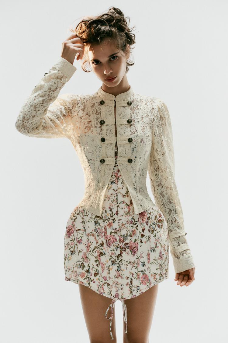 ROBE BUSTIER À IMPRIMÉ FLEURI