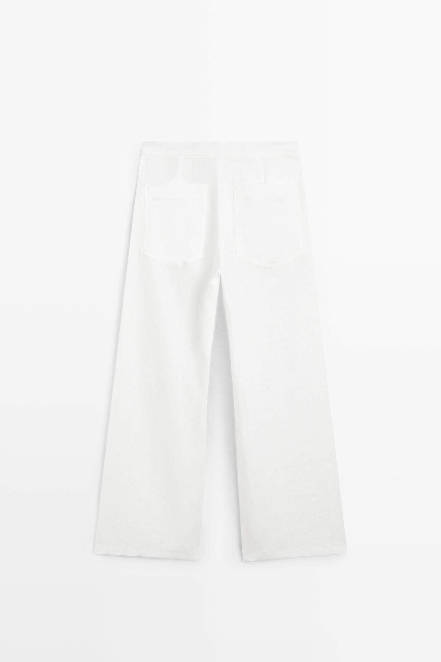 ENSEMBLE VESTE SANS MANCHES CROISÉE À NOUER | PANTALON FLUIDE 100% LIN