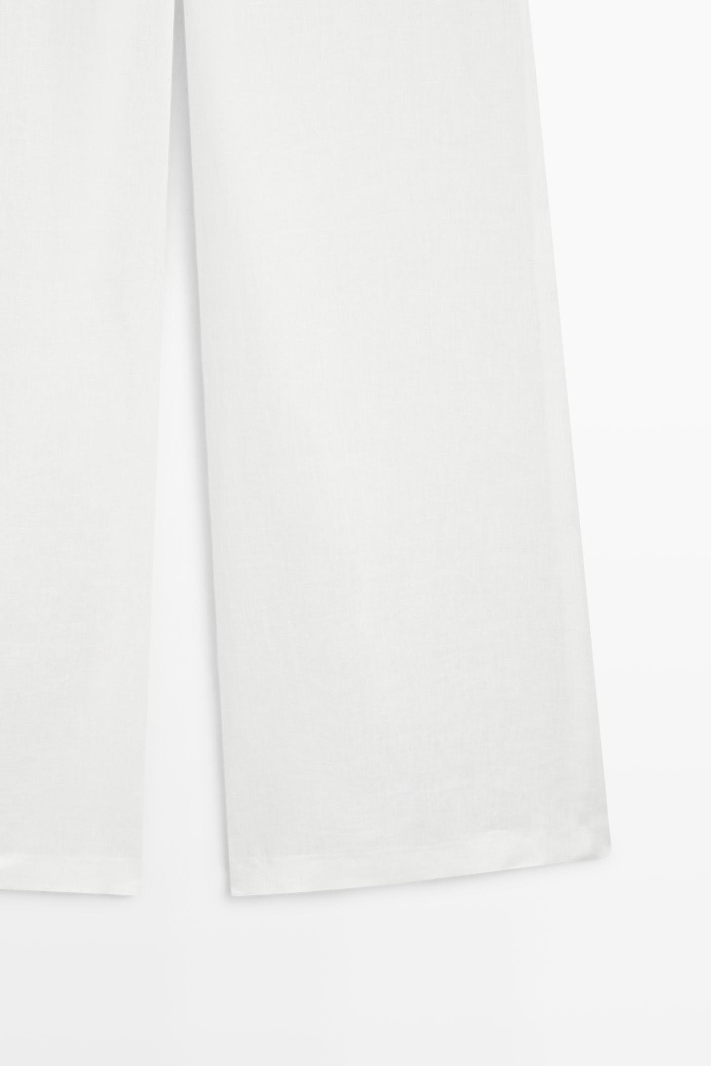 ENSEMBLE VESTE SANS MANCHES CROISÉE À NOUER | PANTALON FLUIDE 100% LIN