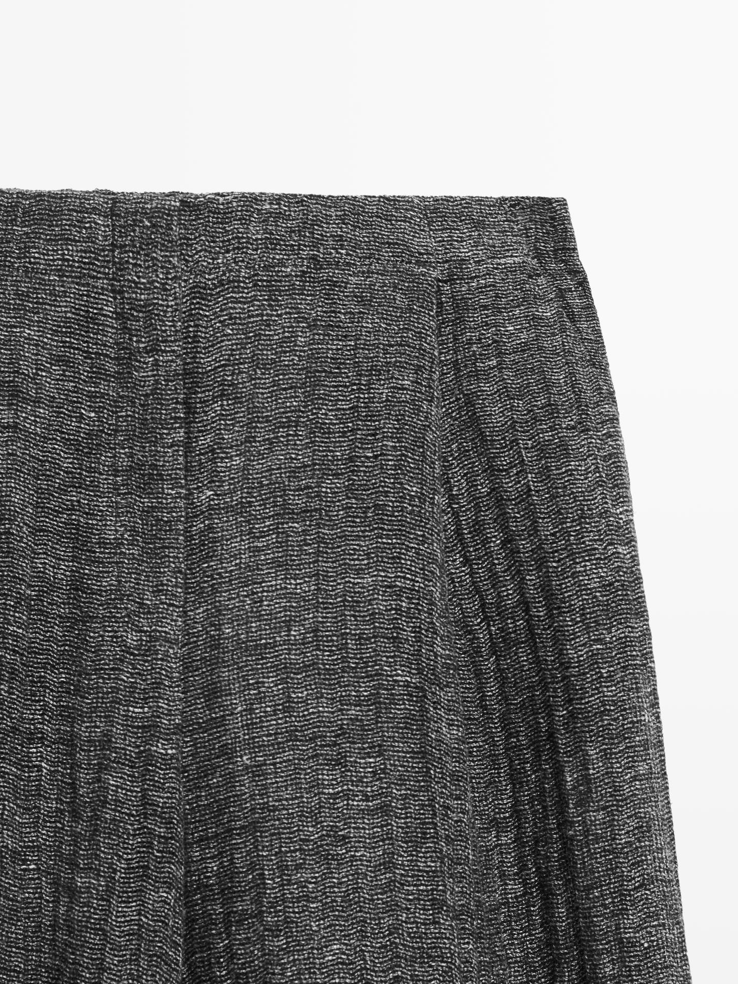 PANTALON À PINCES EN LIN MÉLANGÉ