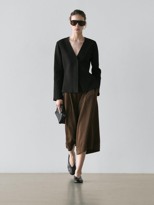 BERMUDA LONG AVEC OURLET