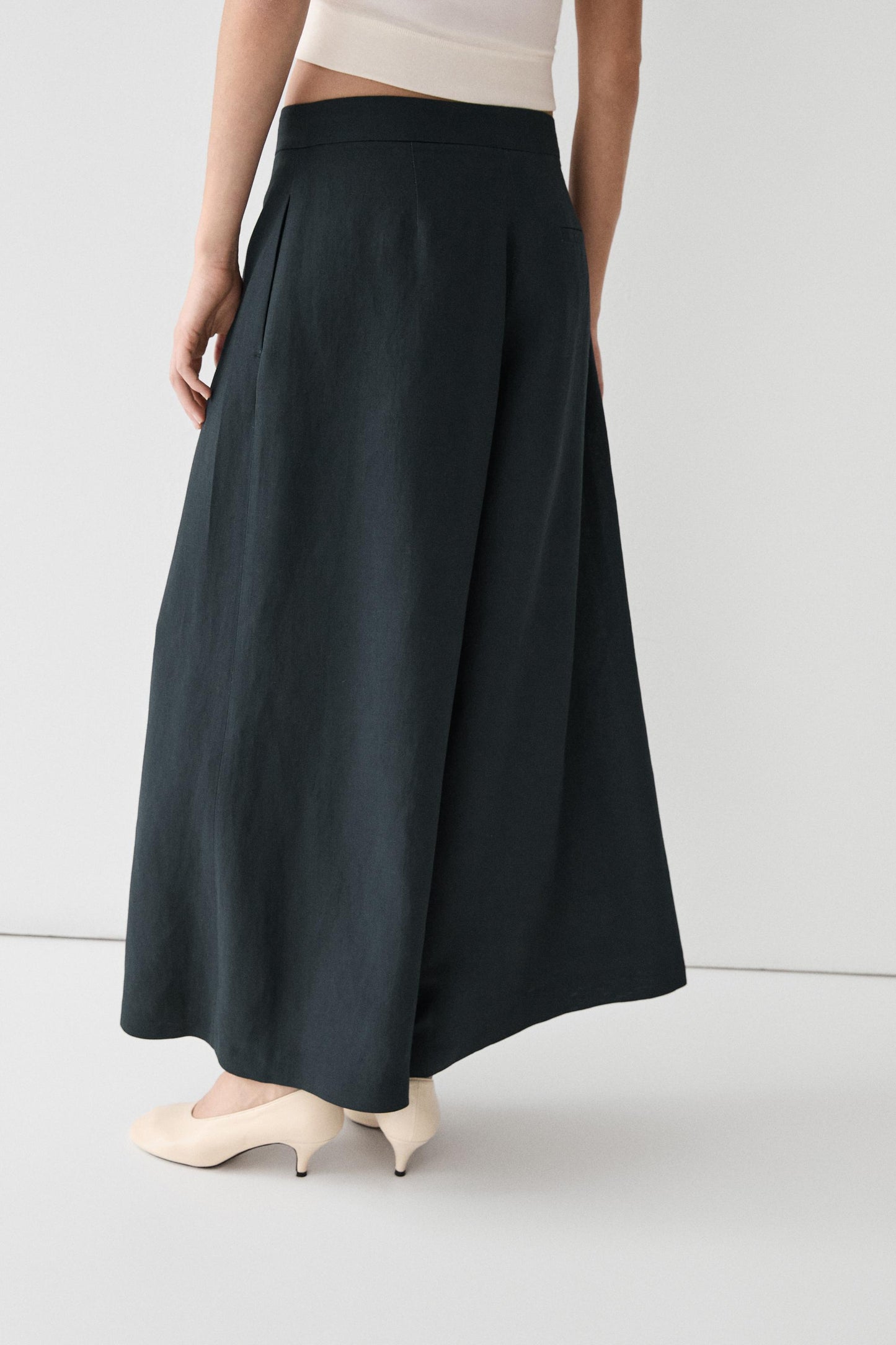 PANTALON LARGE FLUIDE PLISSÉ