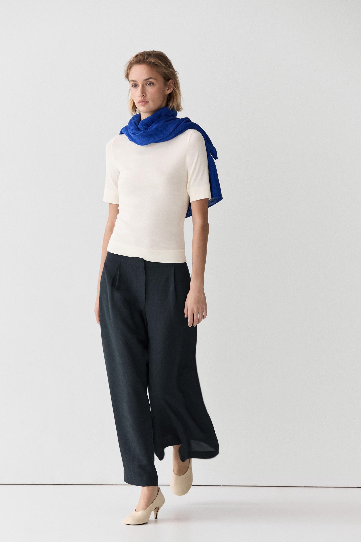 PANTALON LARGE FLUIDE PLISSÉ