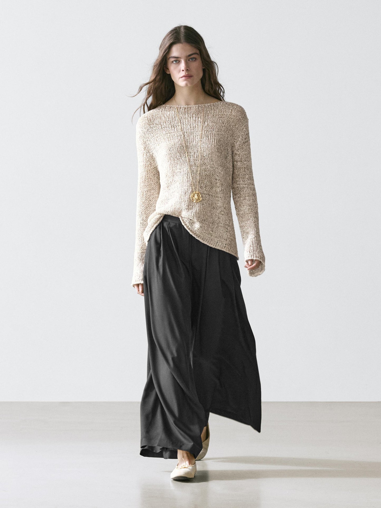 PANTALON FLUIDE À PINCES