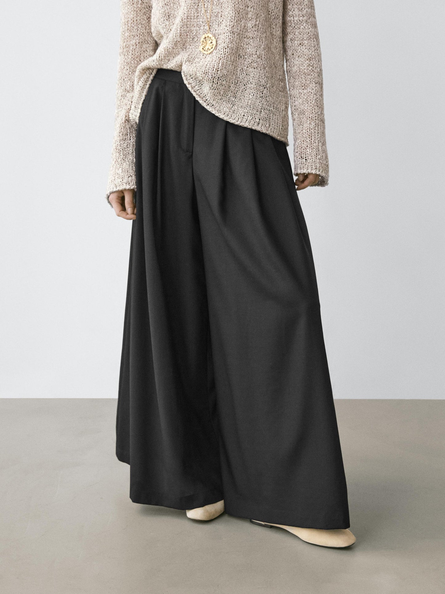 PANTALON FLUIDE À PINCES