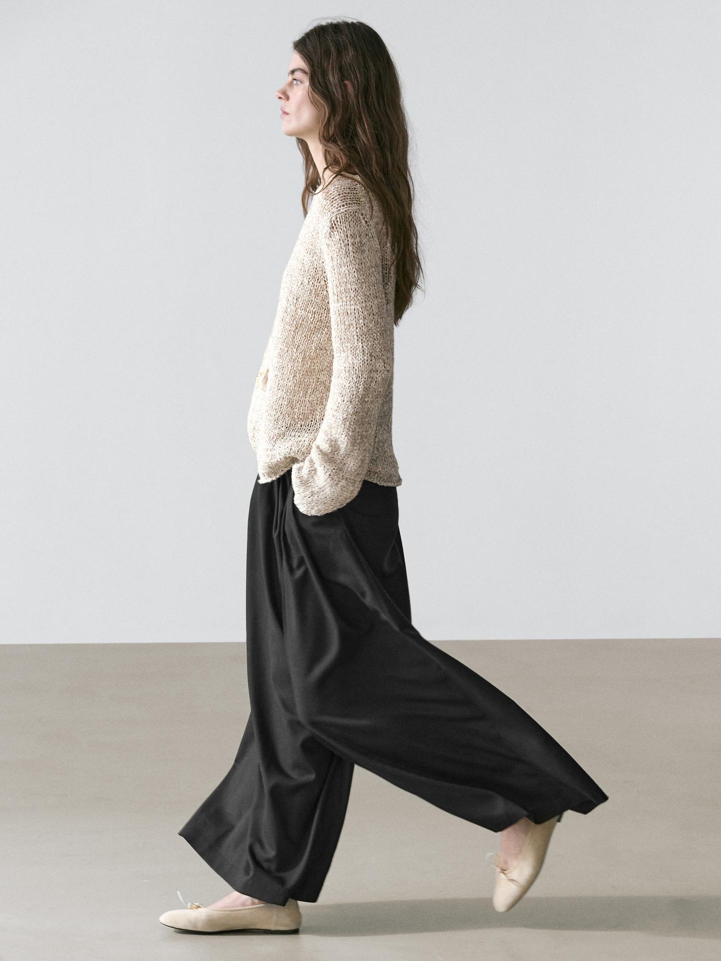 PANTALON FLUIDE À PINCES