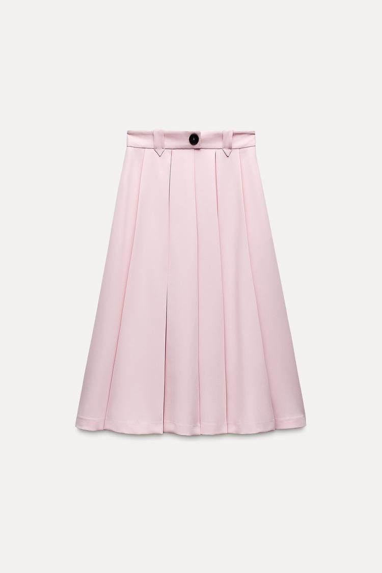 MIDI BOX PLEAT SKIRT